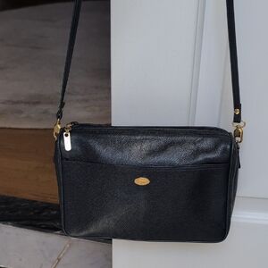 Salvatore Ferragamo Vintage Blue Leather Crossbody Bag